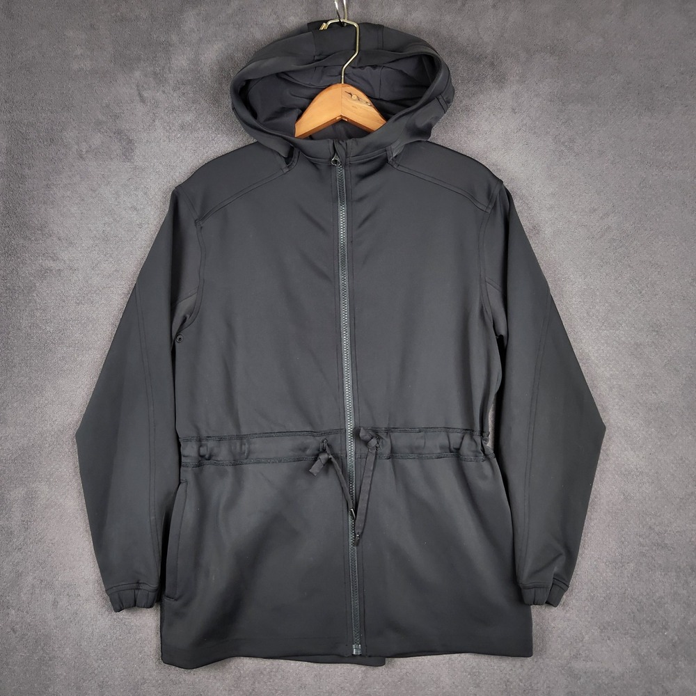 Lululemon Gotta Hustle Jacket Womens 6 Black Drawstring Waist Full Zip Hooded